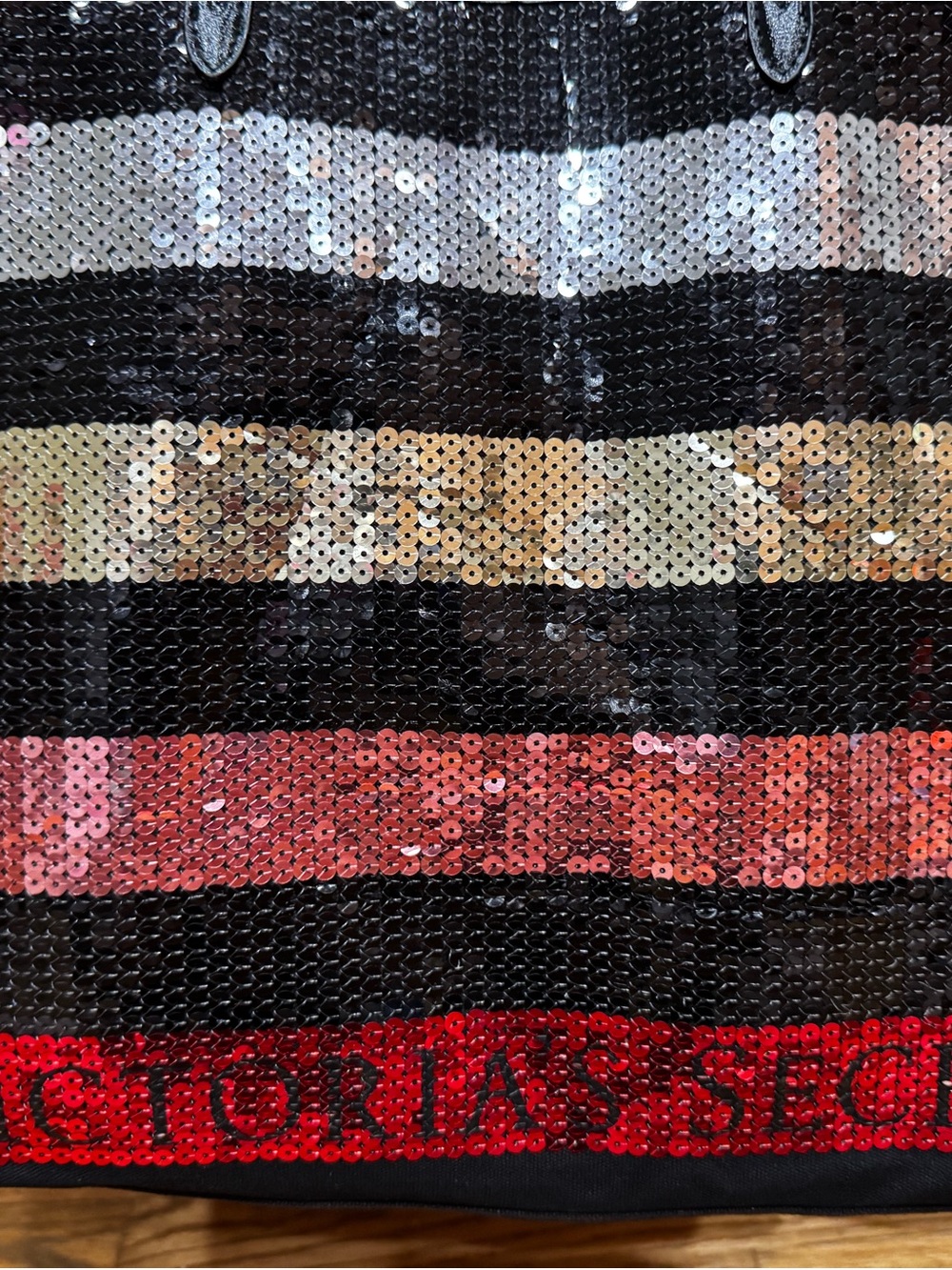 Victoria's Secret Sequin Stripe Tote - Picture 4 of 9